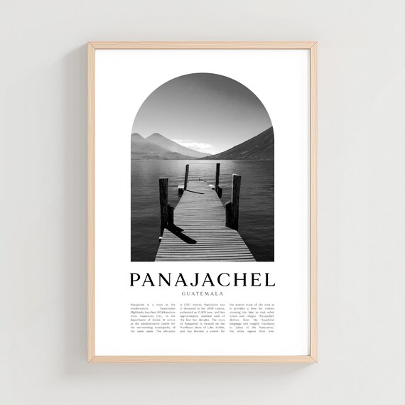 Panajachel Travel Poster Print Wall Art Guatemala City Gift Decor Ce52m