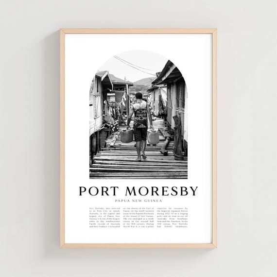 Port Moresby Travel Poster Print Wall Art Papua New Guinea City Gift Decor Cn24m