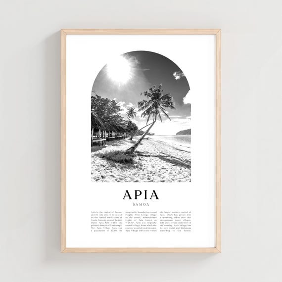 Apia Travel Poster Print Wall Art Samoa City Gift Decor Cn26m
