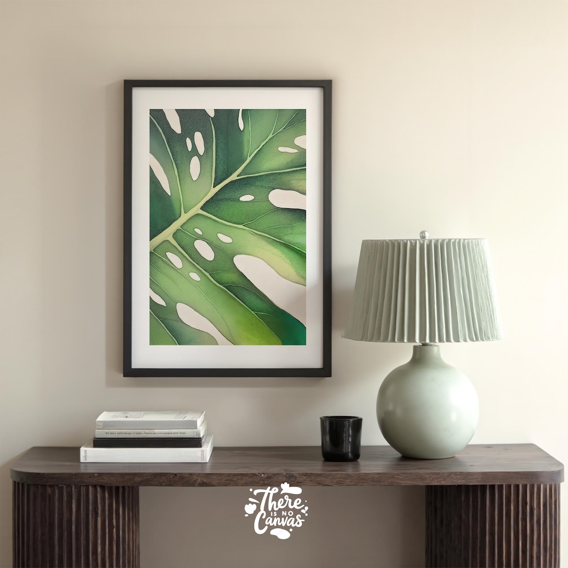 Abstract Monstera Leaf Vein Close Up Tropical Botanical Art Print