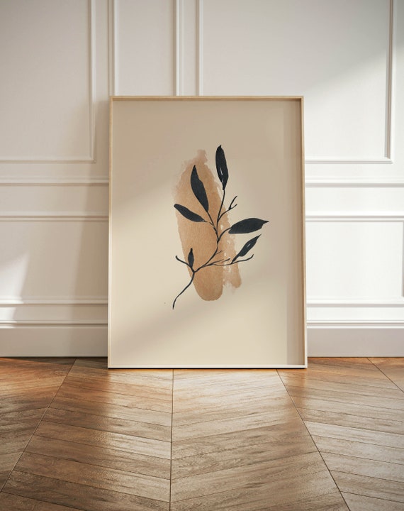 Abstract Leaf Print, Organic Minimalist Botanical Art Print