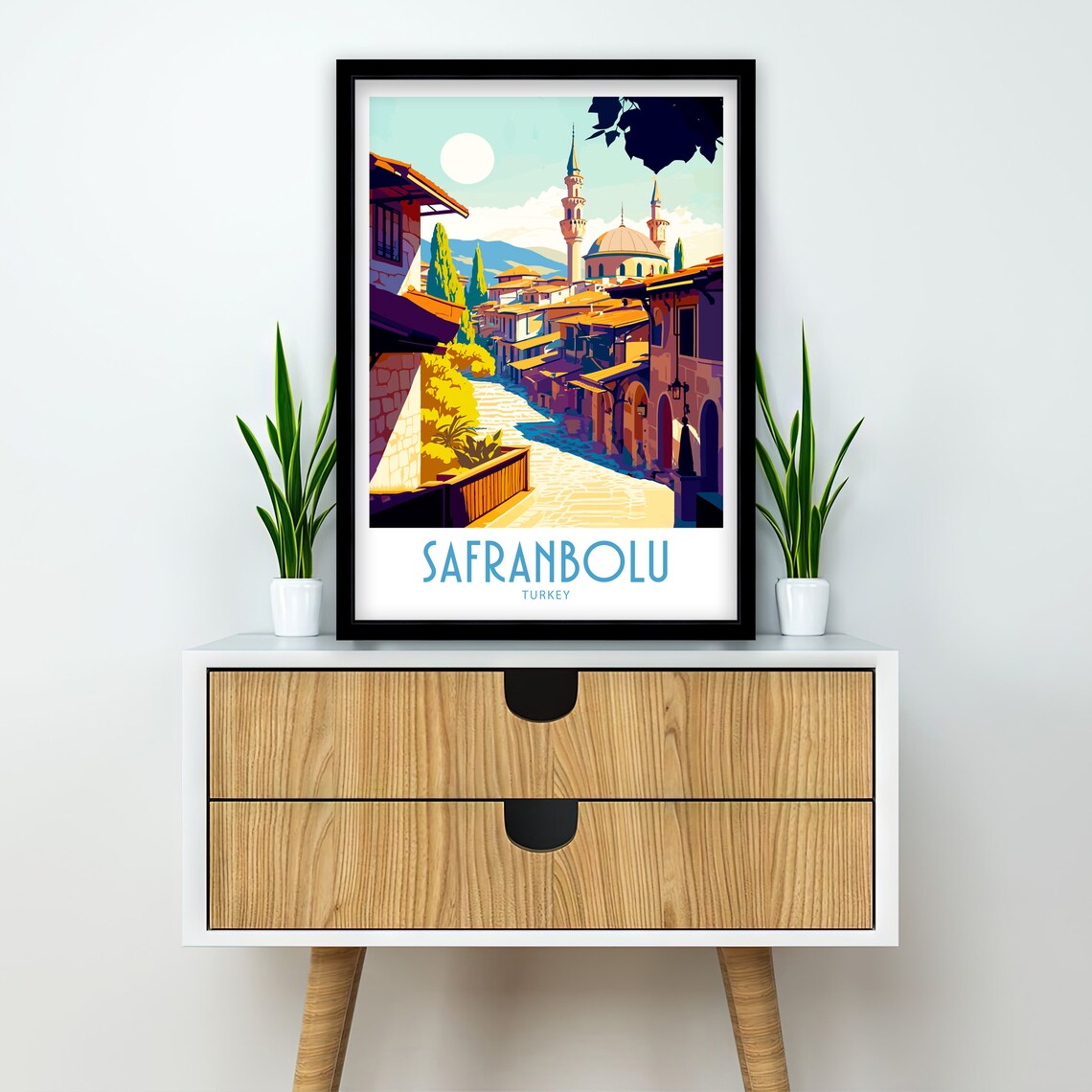 Safranbolu Turkey Ottoman Old Town Street Vintage Travel Poster - Image 2