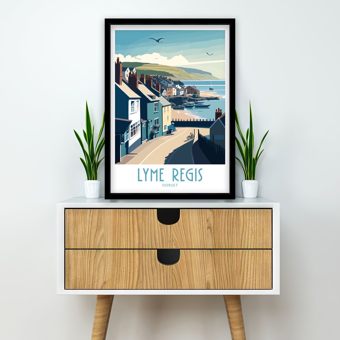 Lyme Regis Travel Poster, Dorset Wall Art Print - Image 2
