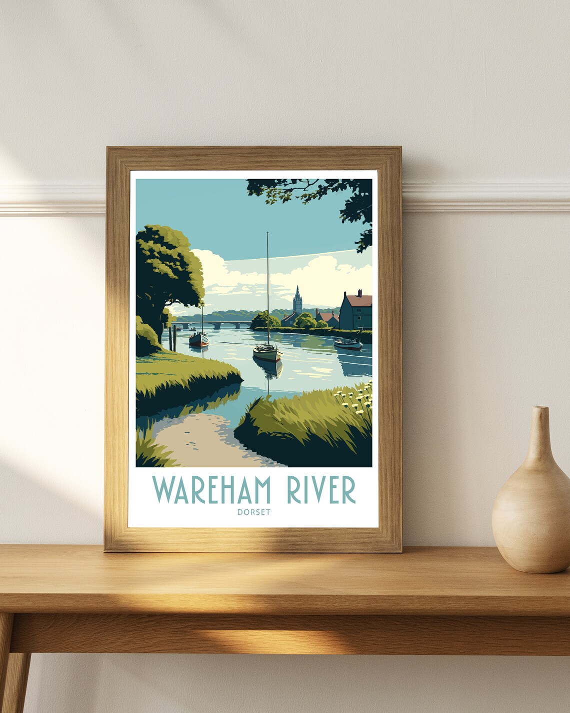 Wareham River Dorset Travel Poster, Scenic Art Print - Image 5