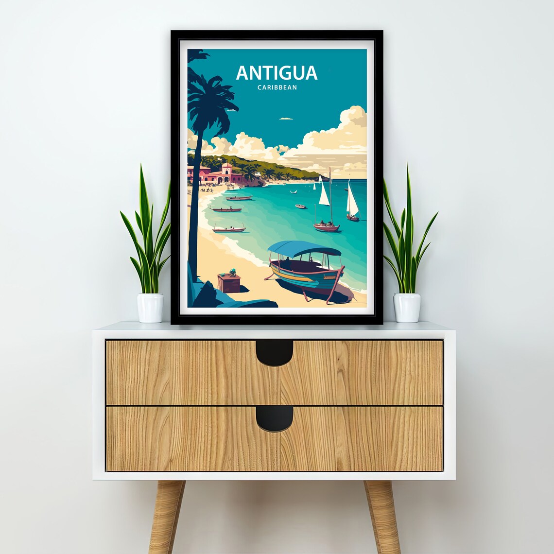 Antigua Travel Poster, Antigua Wall Decor - Image 2
