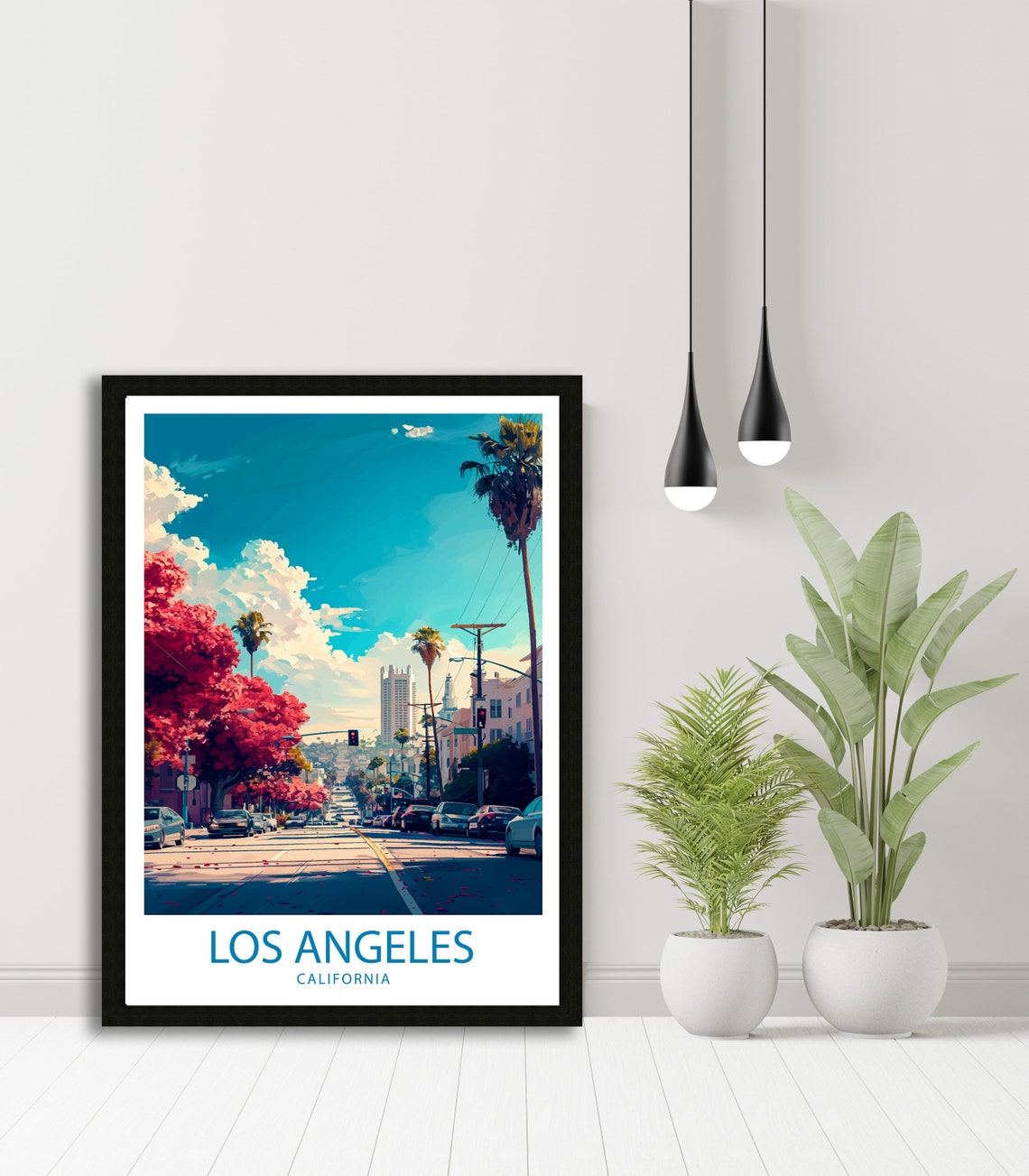 Los Angeles Travel Print Los Angeles Wall Decor California Los Angeles Art La Wall Art California Poster Gift For City Lovers L A Poster Art - Image 4