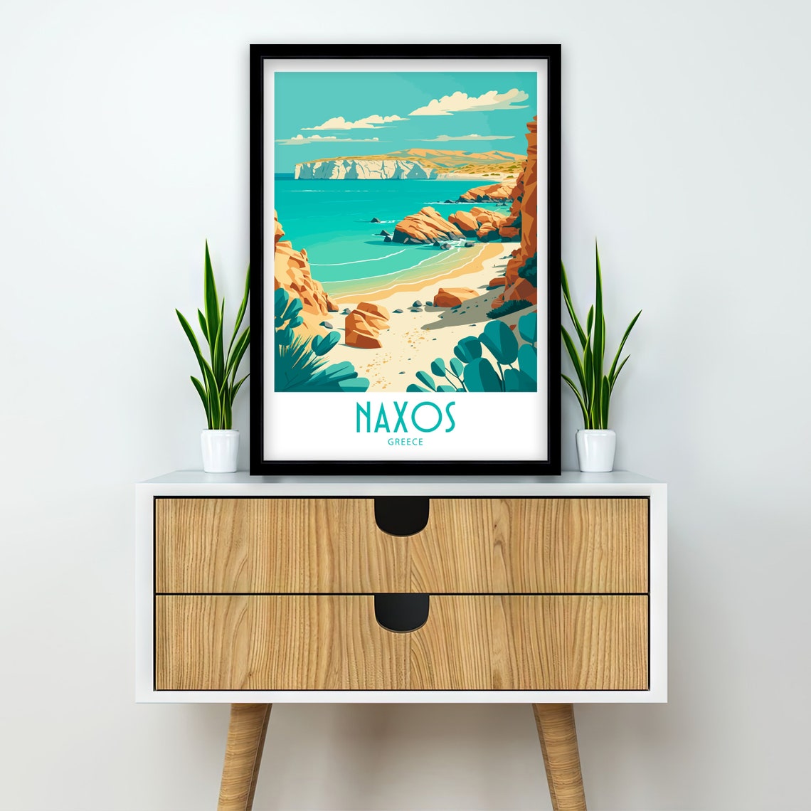 Naxos Travel Print Naxos Greece Poster Home Dcor Naxos Greece Art Print Naxos Greece Room Naxos Greece Gift Decor Naxos Greece Poster Art - Image 2
