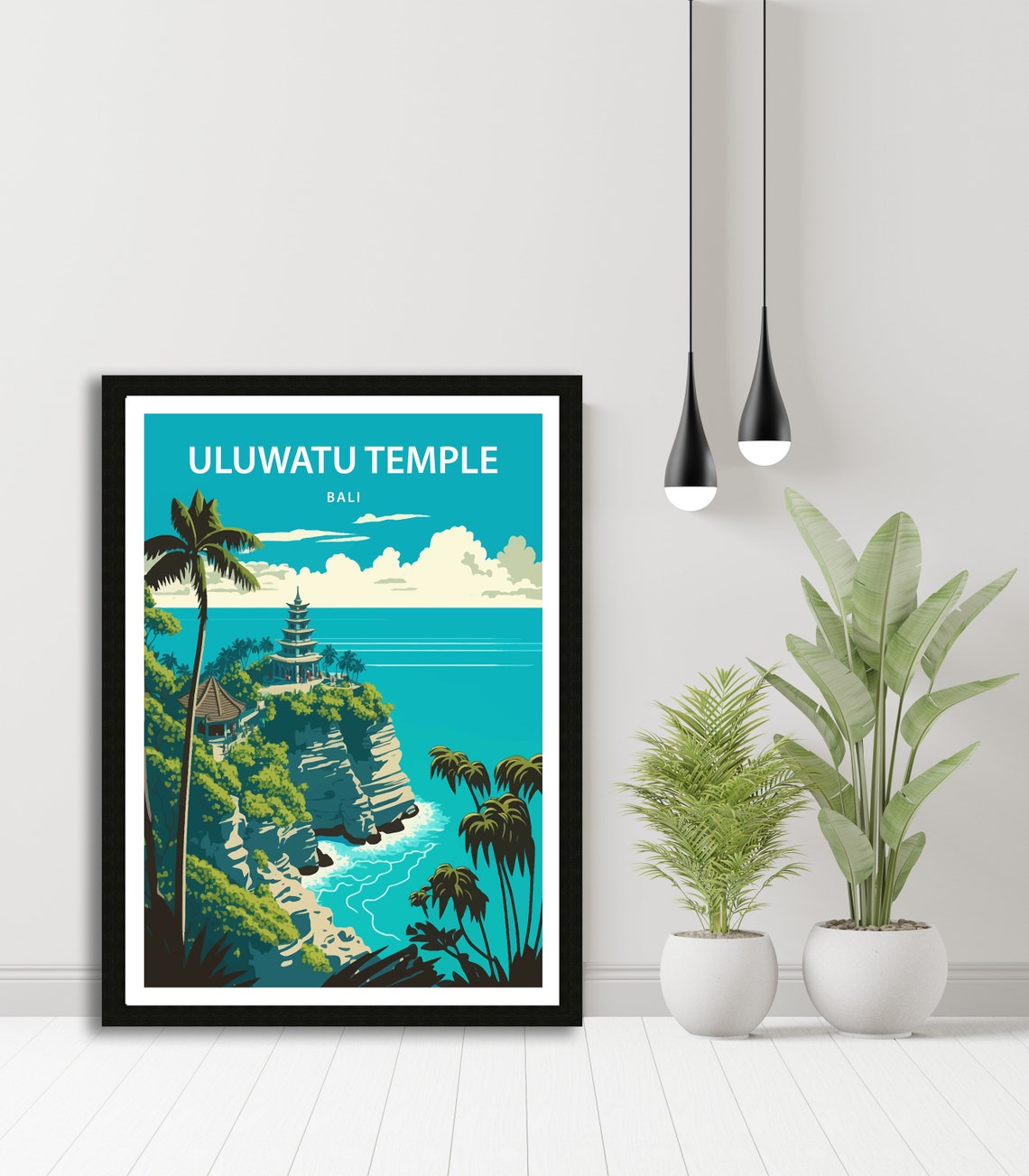 Uluwatu Temple Travel Print Wall Art Uluwatu Bali Travel Poster Gift For Uluwatu Scenery Wall Art Uluwatu Bali City Wall Art Gift For Bali - Image 4