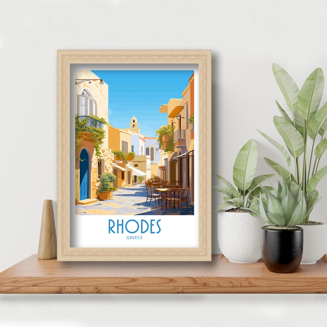Rhodes Greece Travel Poster, Europe Wall Art - Image 6