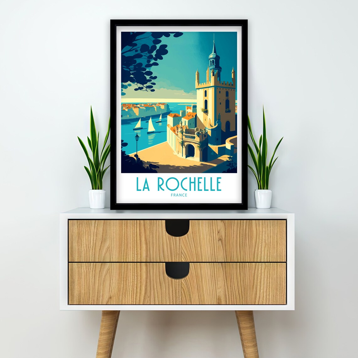 La Rochelle France Travel Poster, Place Wall Art - Image 3