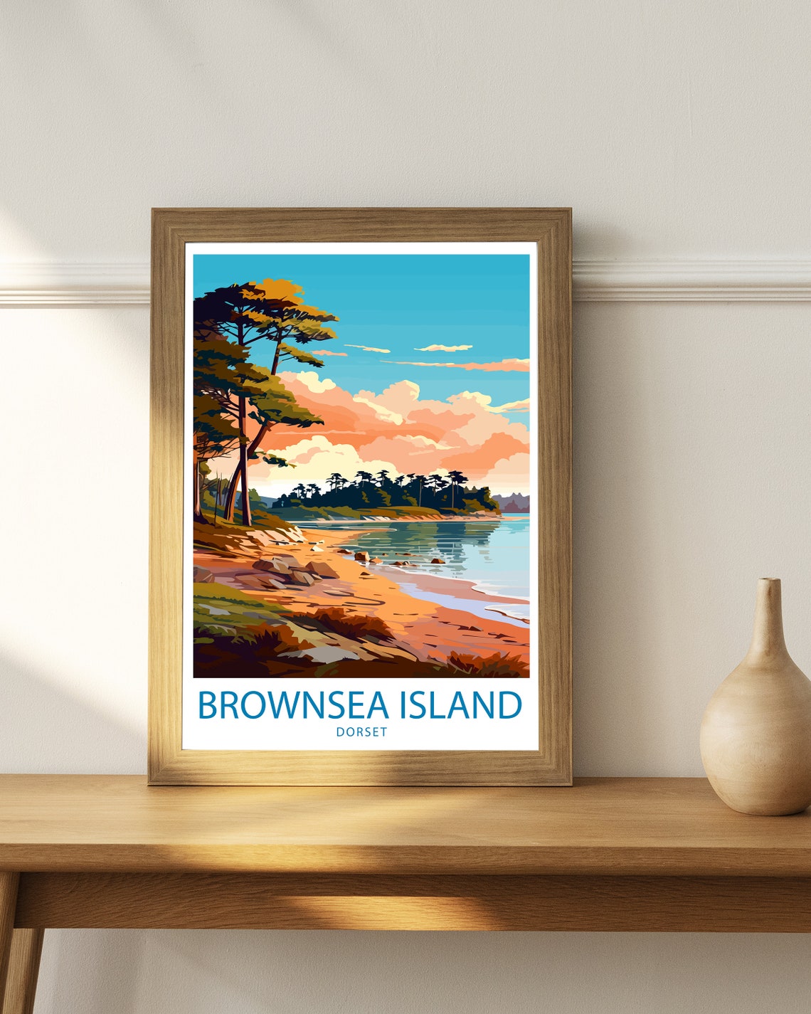 Brownsea Island Travel Print Brownsea Wall Decor Uk Brownsea Art Brownsea Wall Art Uk Poster Gift For Island Lovers Brownsea Island Poster - Image 3