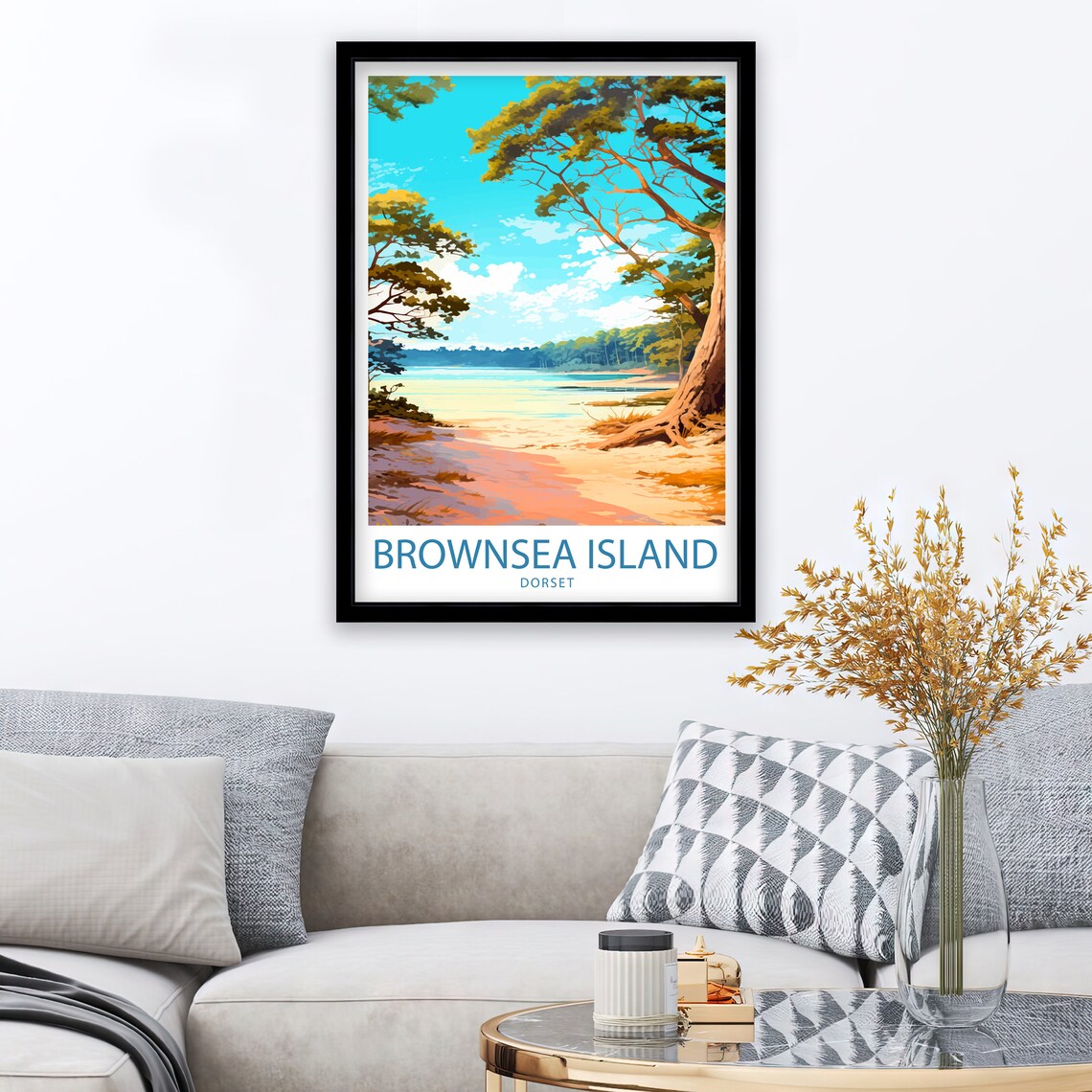 Brownsea Island Travel Poster, UK Wall Decor - Image 2