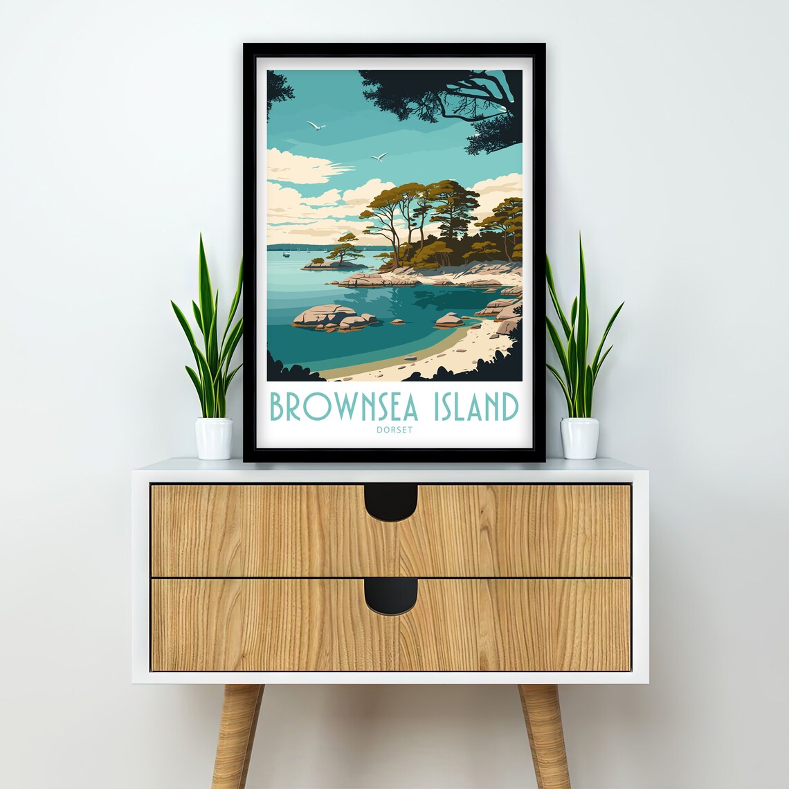 Brownsea Island Travel Poster, Dorset Art Print - Image 2