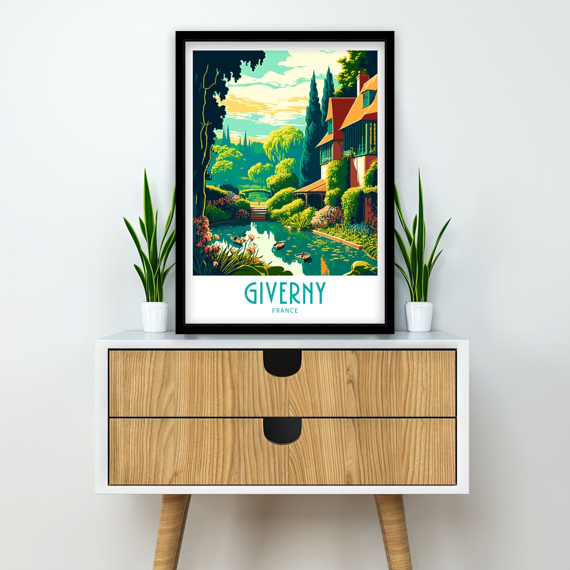 Giverny Travel Print Giverny France Poster Home Dcor Giverny Art Print Giverny France Room Print Giverny Wall Art Giverny France Gift - Image 3