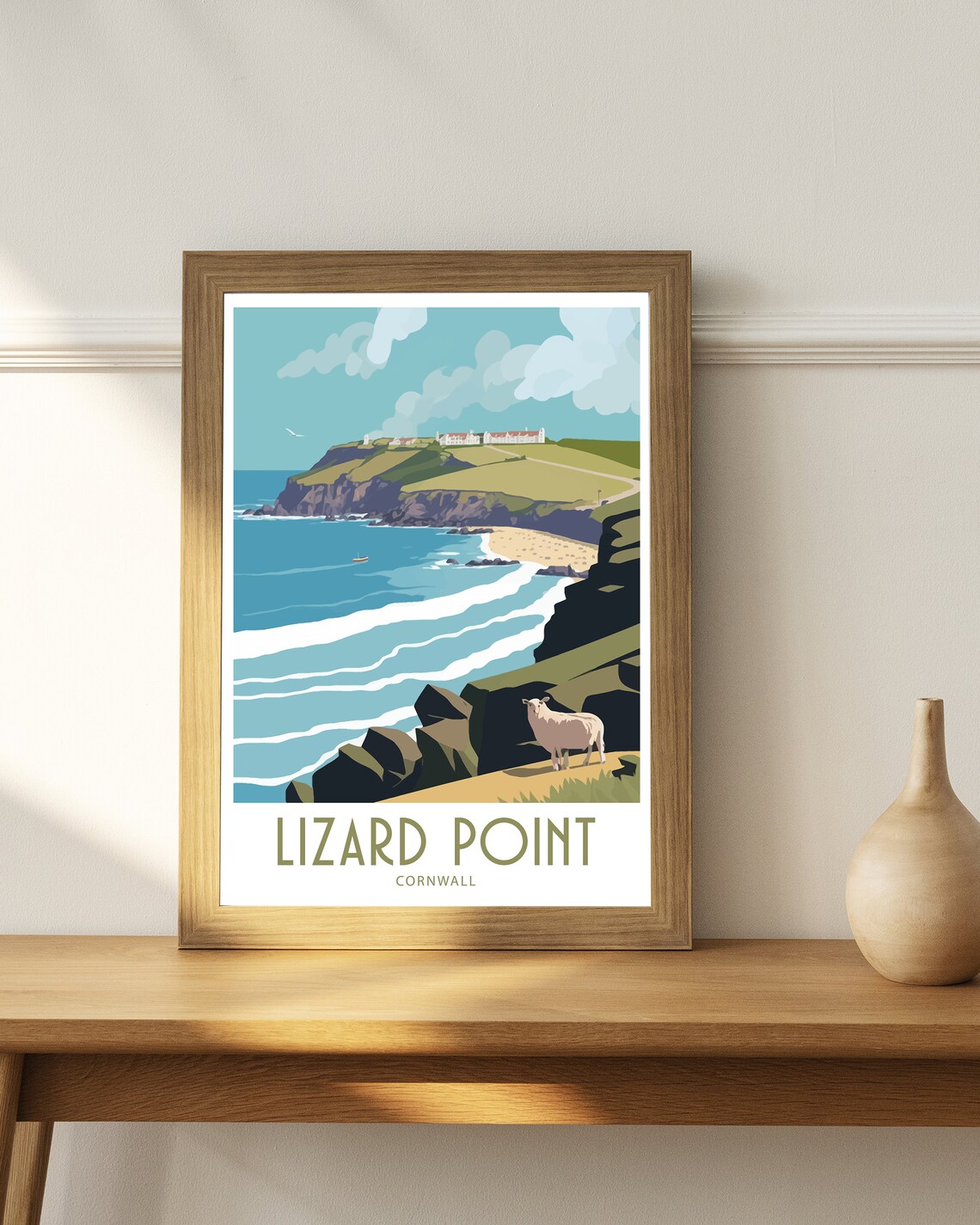 Lizard Point Travel Poster, Cornwall Scenery - Image 3