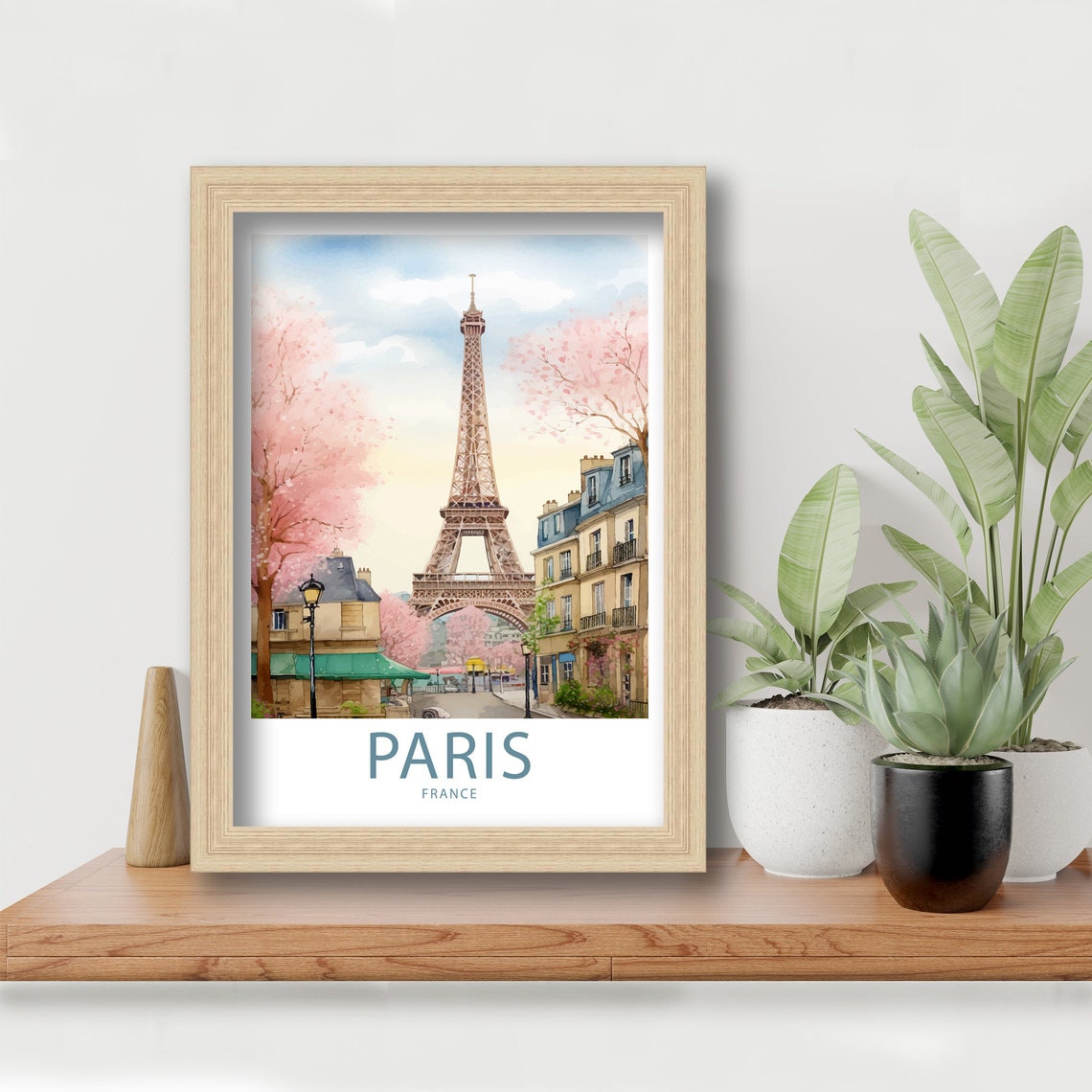Eiffel Tower Paris Travel Print Wall Art Paris France Travel Poster Wall Hanging Home Dcor Paris France Gift Lover Paris France Art Lover - Image 6