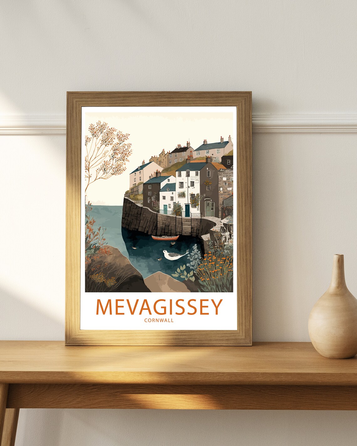Mevagissey Travel Poster, Cornwall Wall Art - Image 4
