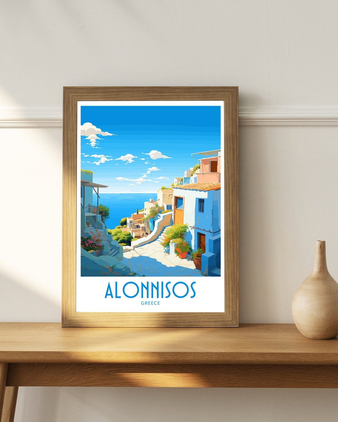 Alonnissos Travel Print Alonnissos Greece Poster Home Dcor Alonnissos Greece Print Alonnissos Greece Wall Decor Hanging Alonnissos Poster - Image 4