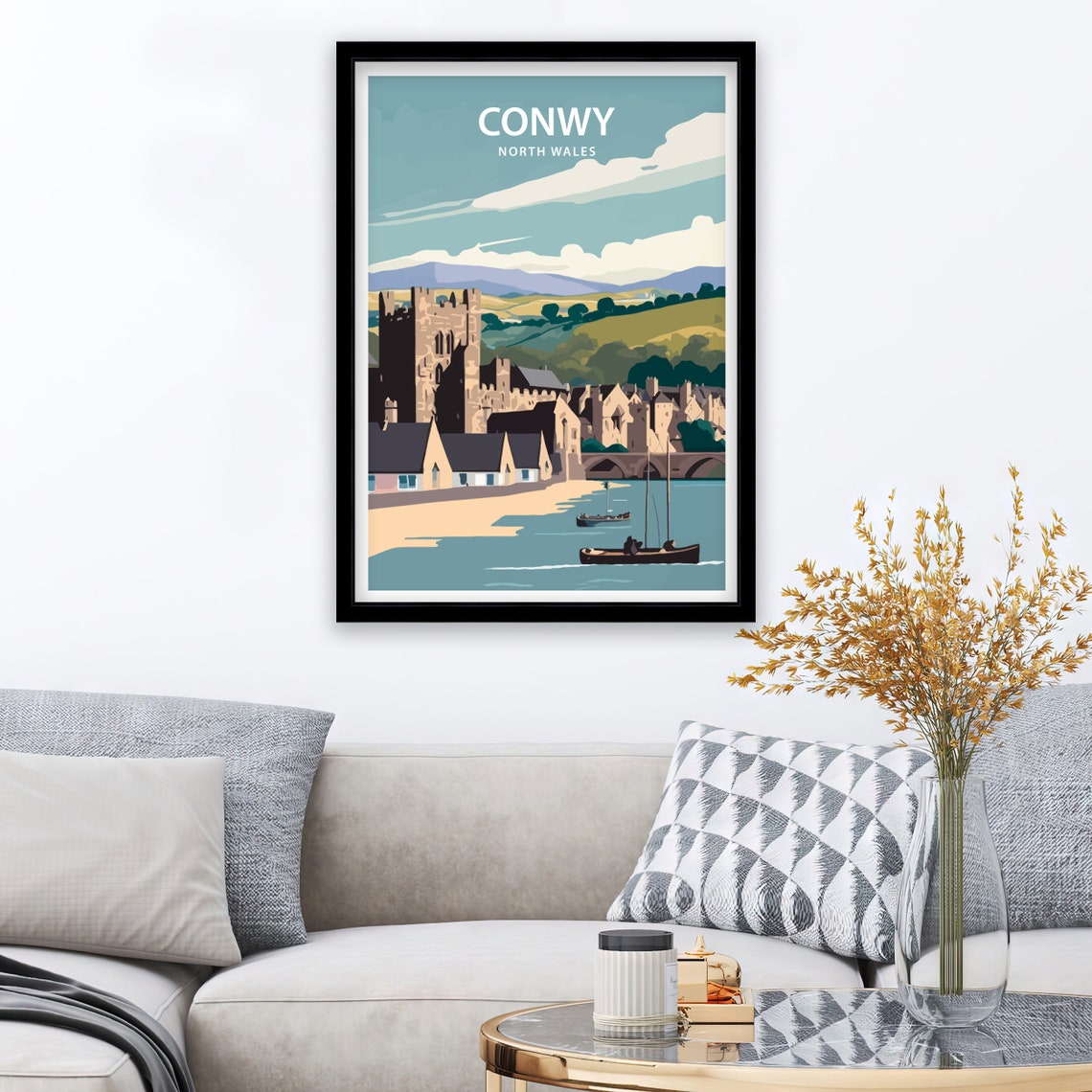 Conwy North Wales Travel Print Conwy Home Dcor Conwy North Wales Art Print Conwy Room Print For Conwy North Wales Gift Art Conwy Decor - Image 3