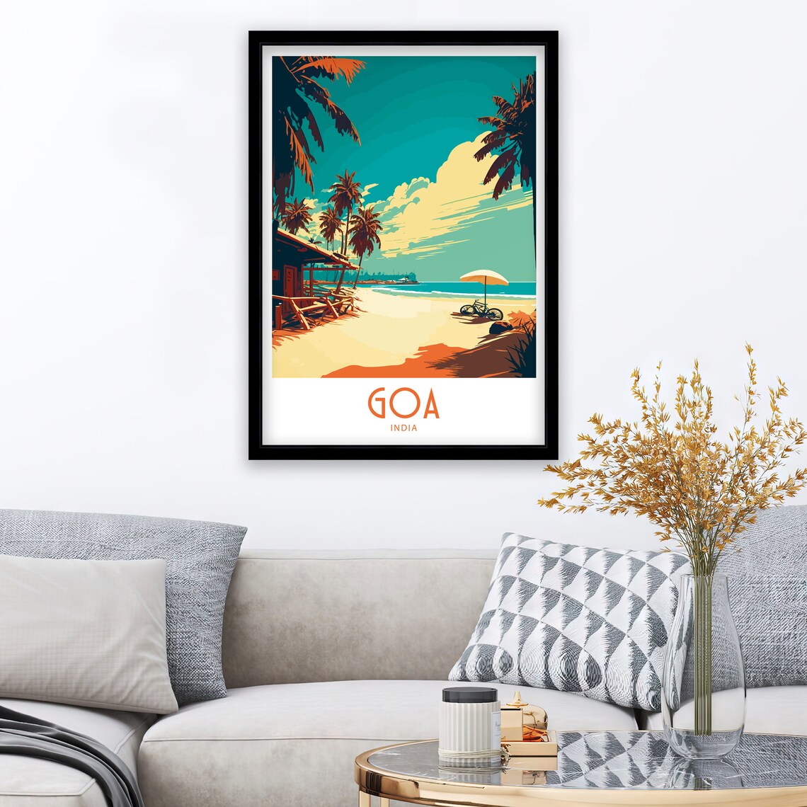 Goa India Travel Poster, Scenic City Wall Art - Image 3