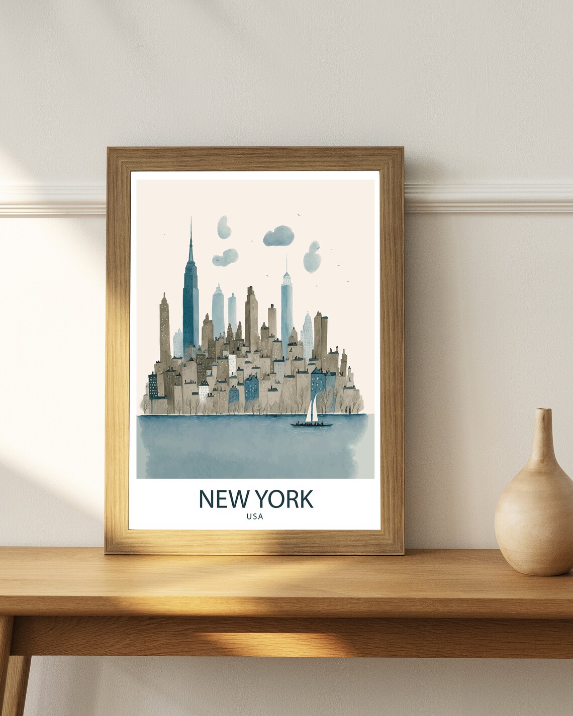 New York Skyline Travel Poster, City Skyline - Image 3
