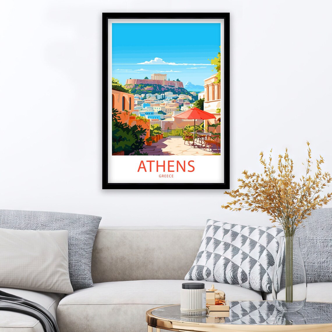 Athens Greece Travel Poster, Home Decor Print - Image 2