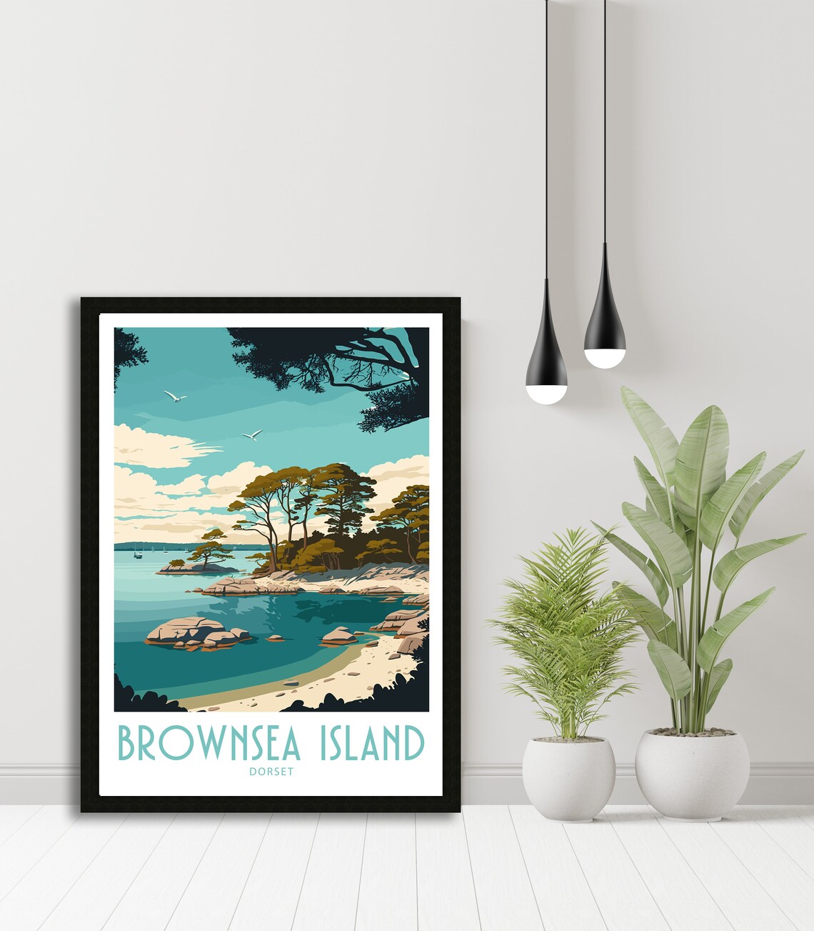 Brownsea Island Travel Poster, Dorset Art Print - Image 5