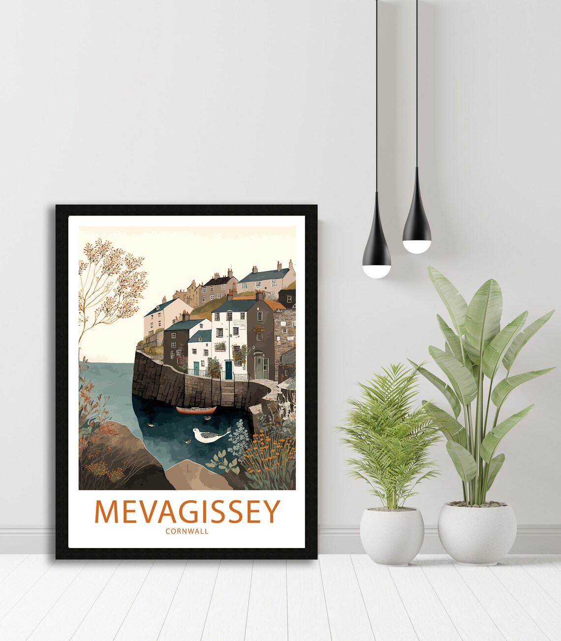 Mevagissey Travel Poster, Cornwall Wall Art - Image 5