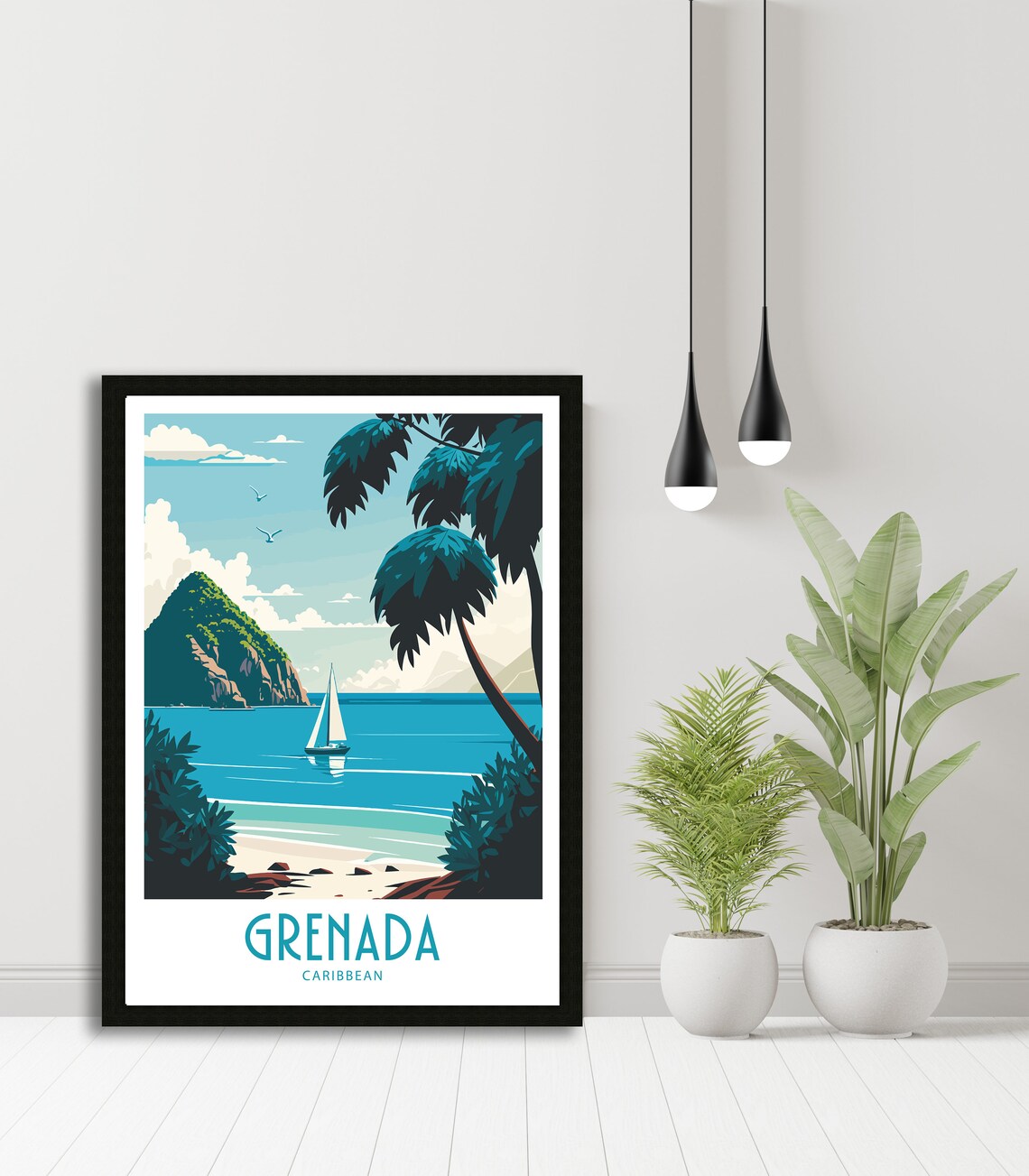 Grenada Travel Poster, Caribbean Scenery Art Print - Image 5