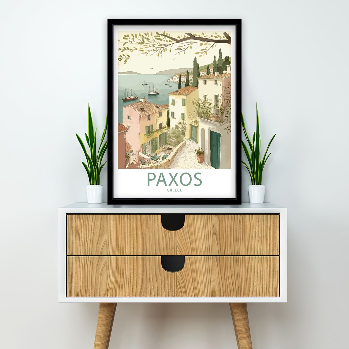 Paxos Travel Poster, Greece Wall Decor Print - Image 2