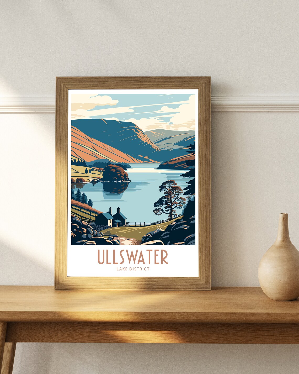 Ullswater Travel Poster, Lake District Art Print - Image 4
