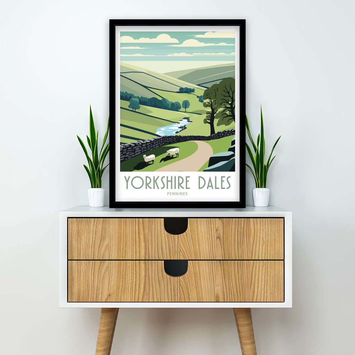 Yorkshire Dales Travel Poster, Yorkshire Scenery - Image 2