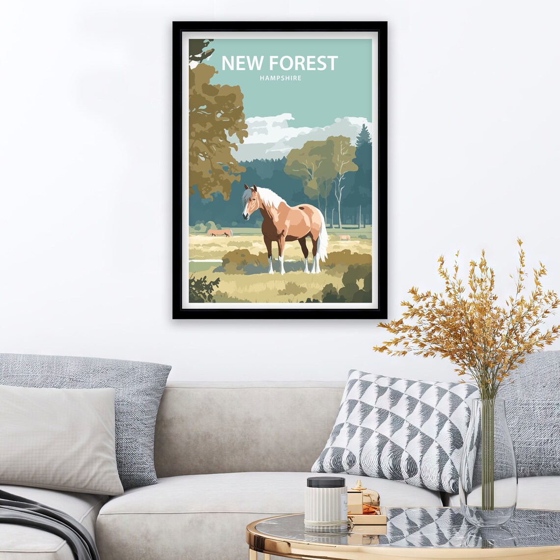 New Forest Pony Art Print, Hampshire National Forest - Image 2