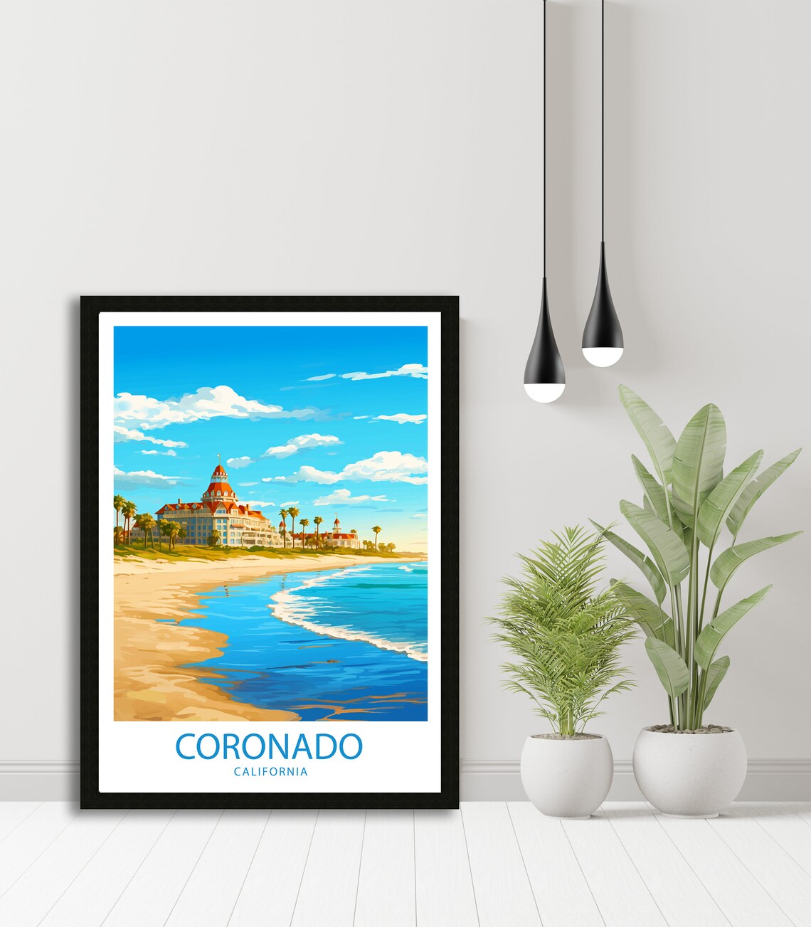 Coronado Beach Travel Poster, California Wall Decor - Image 4