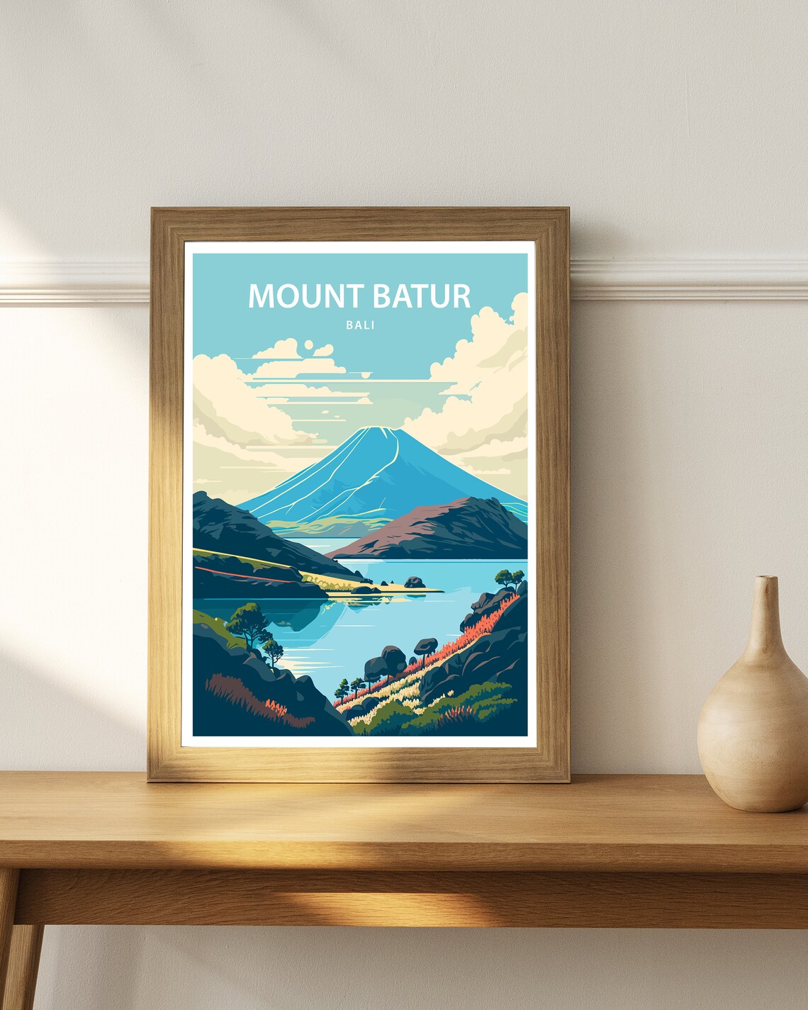 Mount Batur Travel Poster, Bali Wall Art - Image 4