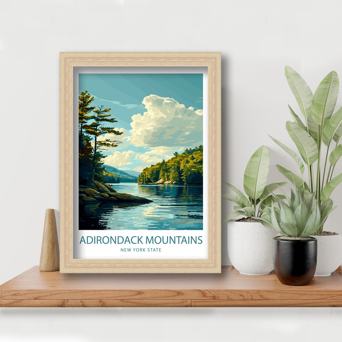 Adirondack Mountains Travel Poster, Mountain Landscape - Image 5