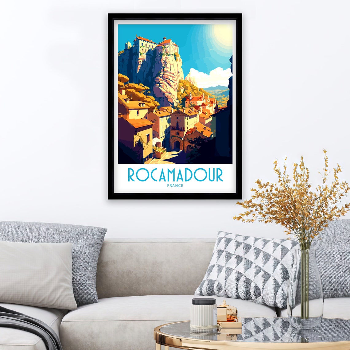 Rocamadour Travel Print Rocamadour France Poster Home Dcor Rocamadour France Art Print Rocamadour France Room Rocamadour France - Image 3