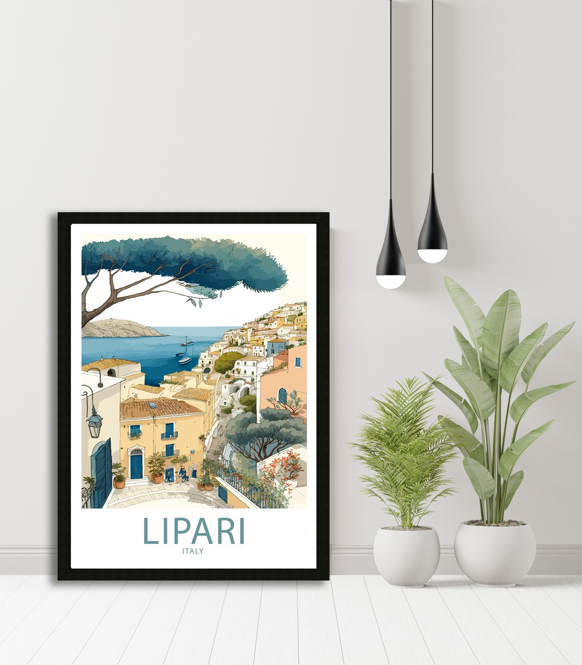 Lipari Travel Poster, Italy Scenic Wall Art - Image 5