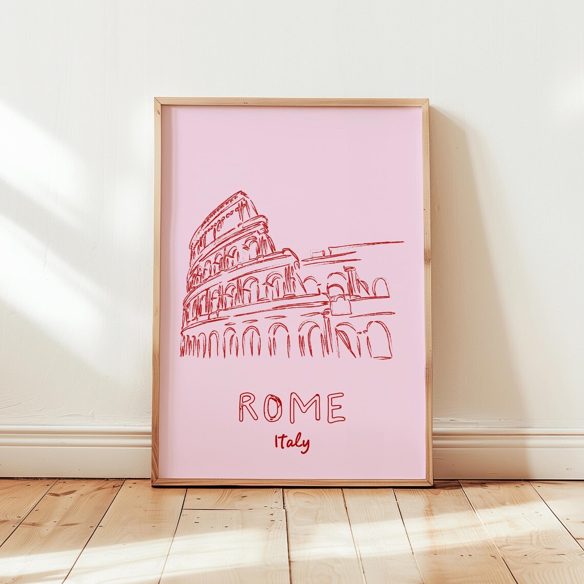 Rome Line Drawing, Italian Travel Poster - Image 5