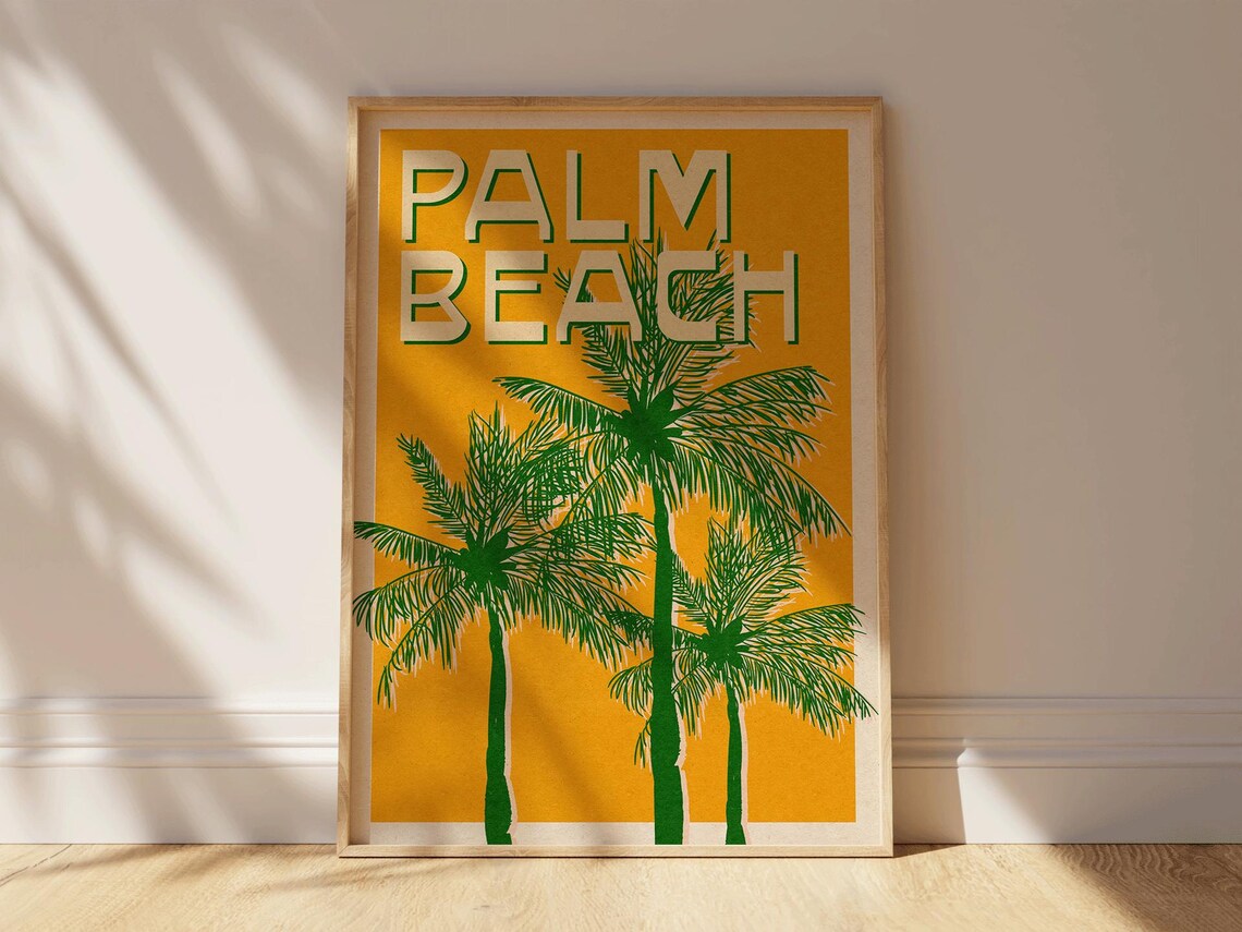 Summer Beach Poster, Retro Tropical Wall Art - Image 2