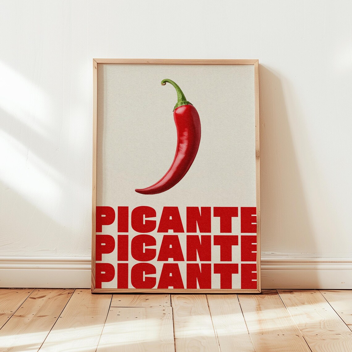 Kitchen Chili Retro Travel Poster