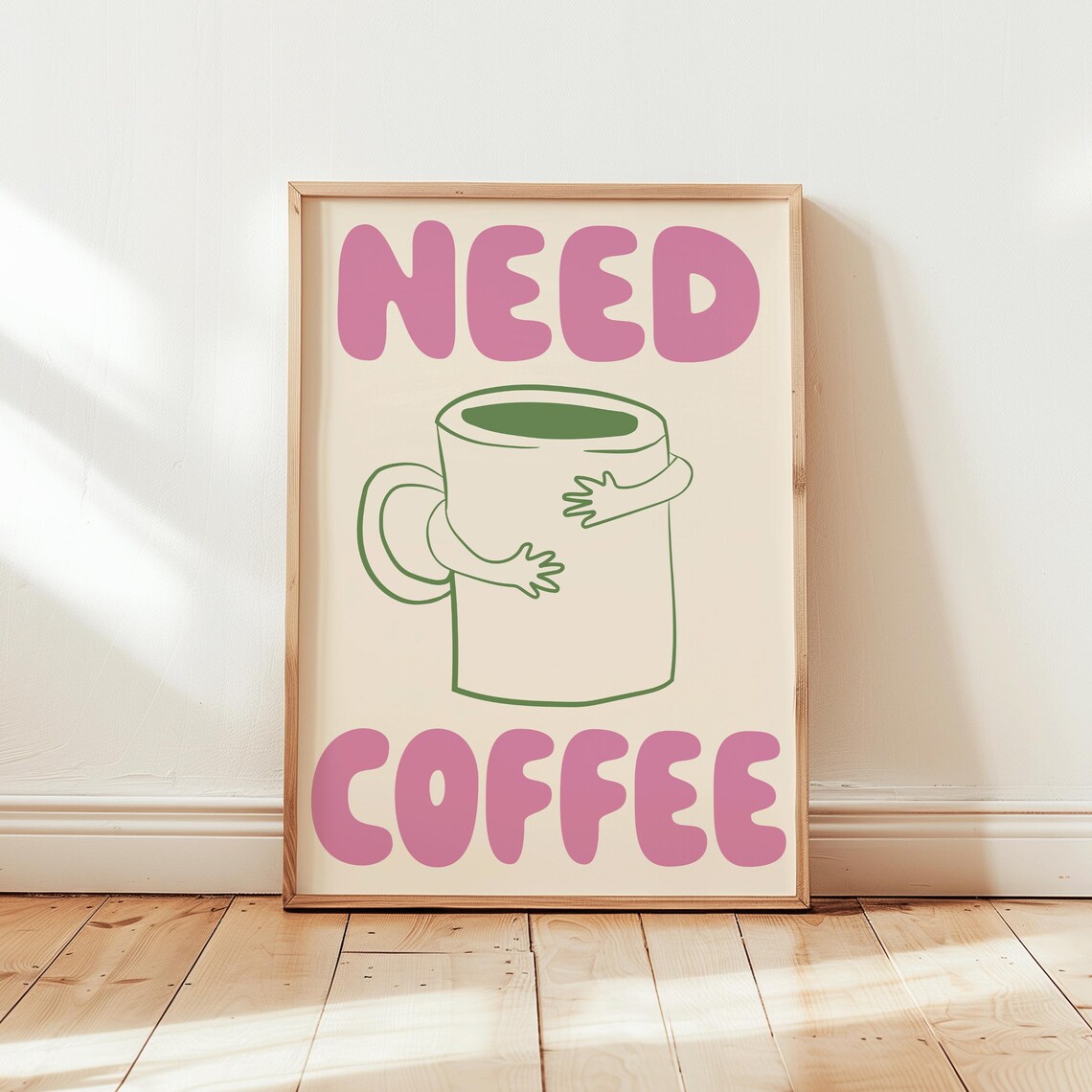 Need Coffee, Funny Hand-Drawn Doodle Art Print - Image 5