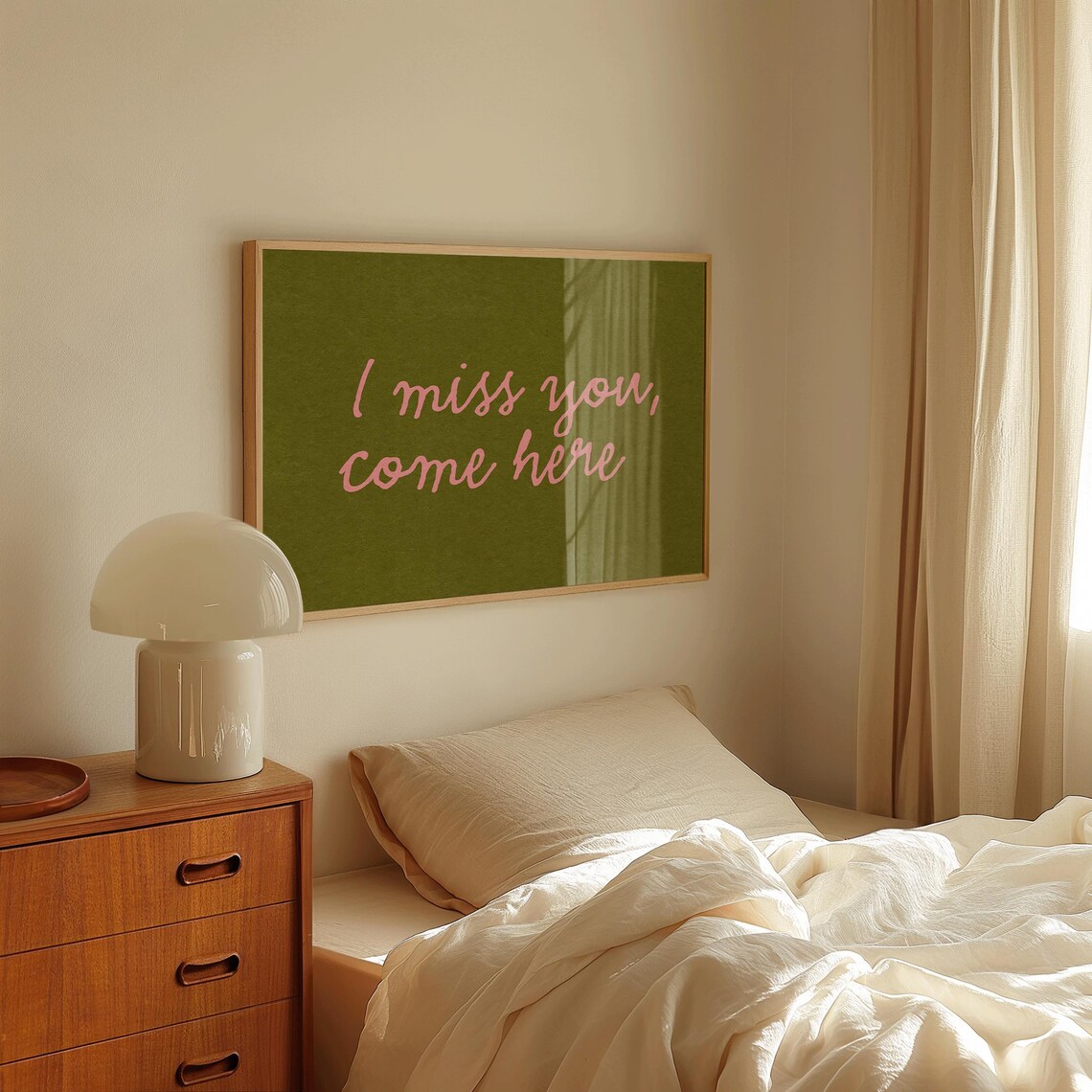 I Miss You Come Here, Vintage Typography Art Print - Image 5