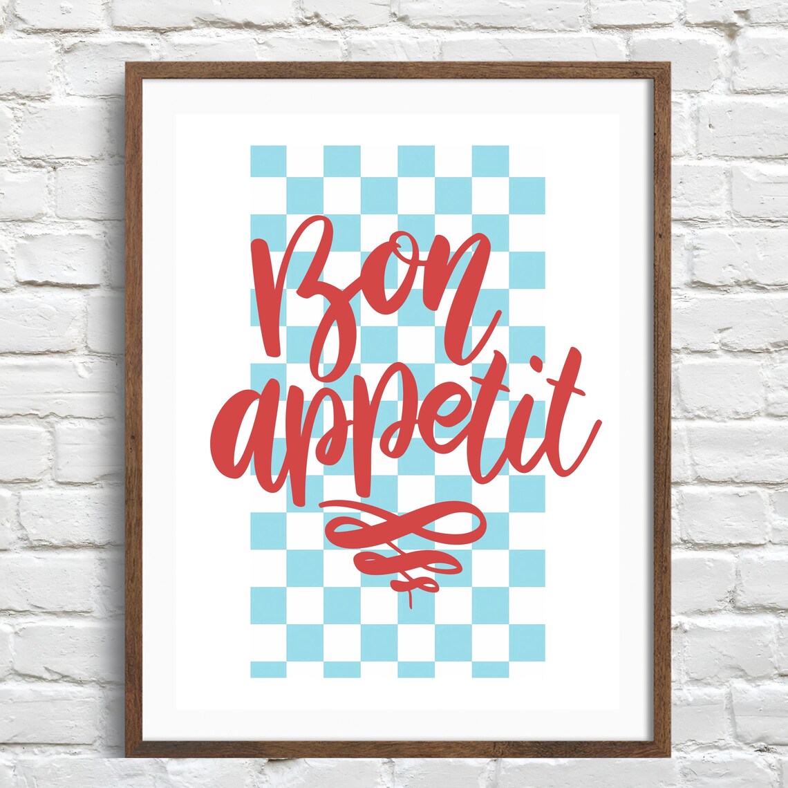 Bon Apptit Kitchen Print, French Bistro Decor