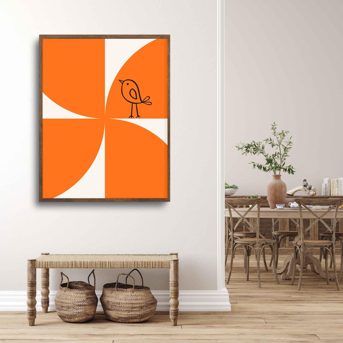 Minimalist Bird Poster, Mid-Century Boho Decor - Image 3