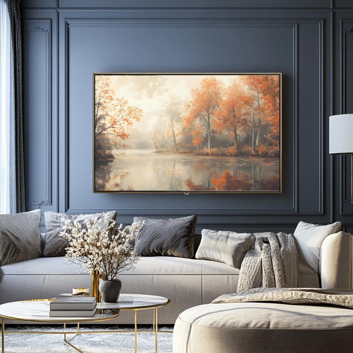 Japanese Autumn River Art Print - Image 2