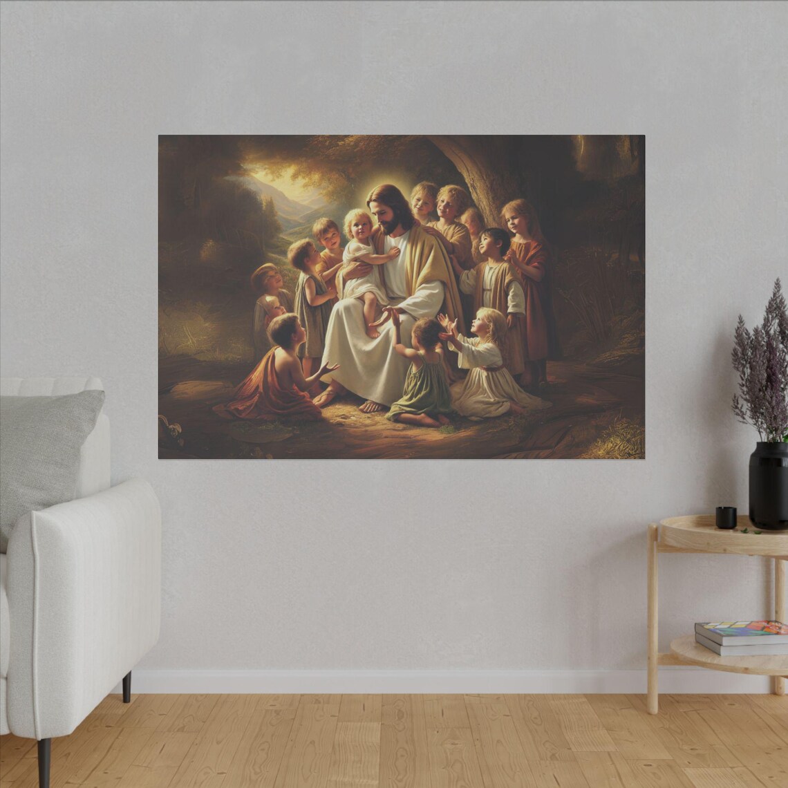 Jesus With The Little Children Christian Art Print - Image 4