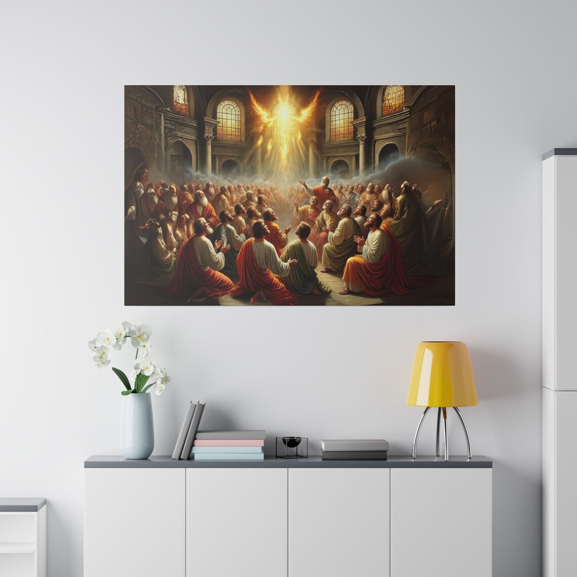 The Day Of Pentecost Holy Spirit Fiery Dove Bible Art Poster - Image 3