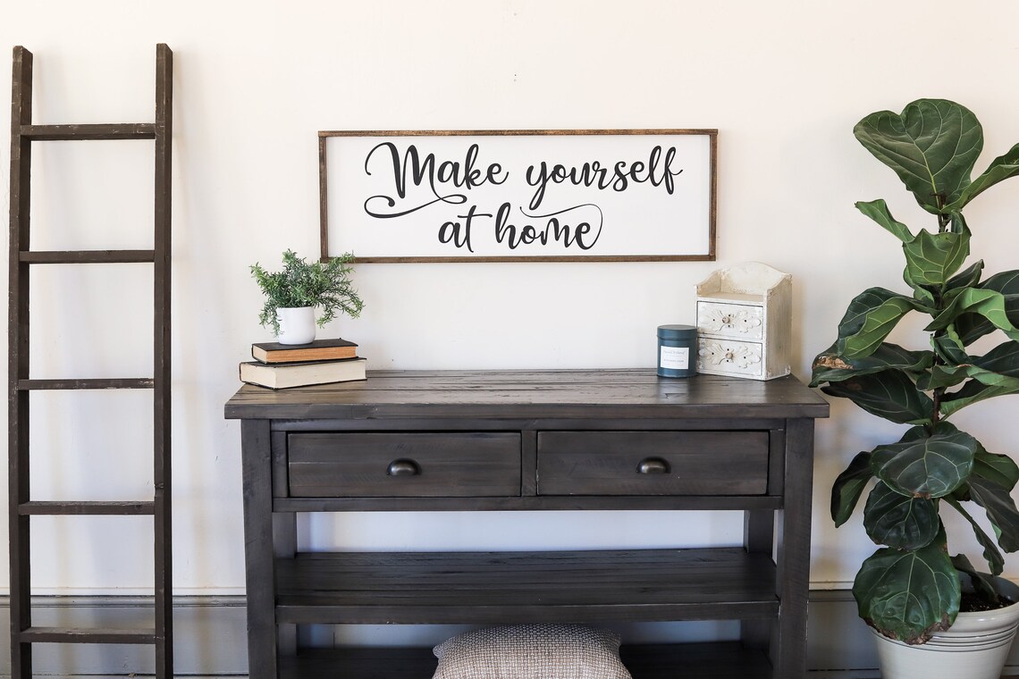 Make Yourself At Home Sign, Guest Room Decor