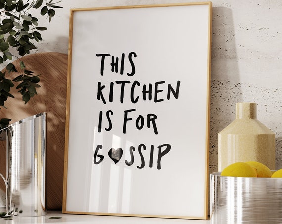 Kitchen Decor Cute Dance Art Wall Print Minimalist Heart Trendy Poster 1